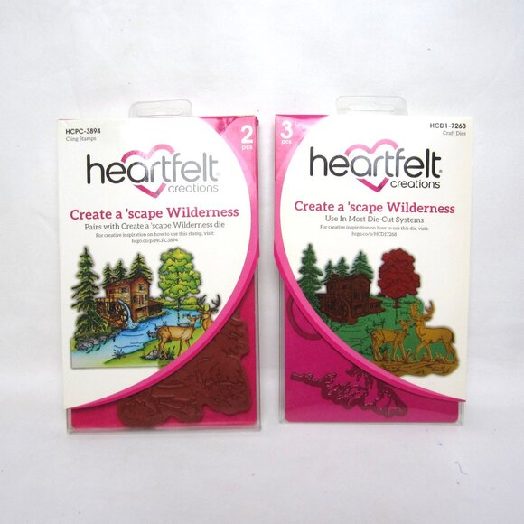 Heartfelt Creations Create a 'Scape Wilderness Cling Stamps & Craft Dies Nature - Picture 1 of 5